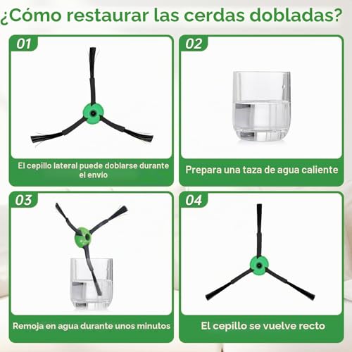 Miniatura 5 de Nicemiya Pack De Accesorios Compatible Con Irobot Roomba E I Serie I7 I3 I4 I6 I8 J5 J7 Y E5 E6 E7, Kit De Recambios Completo. Repuestos De Cepillos Laterales, Filtros, Rodillos Extractores