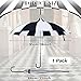 Abbylike 1 Pcs Parasol Pagoda Umbrella 36 Inch Large Gothic Parasol for Sun Protection Old-fashionable Women Goth Umbrella with Long Handle for Rain, UV Protection, Wedding Gifts (Black White)