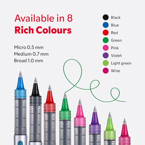 Rollerball Uni-Ball Eye Micro UB-150E noir 0.5 mm pour écriture fluide