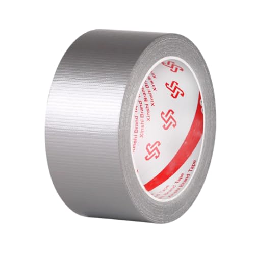 Skycabin 超強力 多用途 クロスダクトテープ シルバー 48mm×20m (厚さ0.2mm) 防水加工 手で切れる 屋内/屋外 補修・養生・梱包用 ガムテープ 代替 1パック