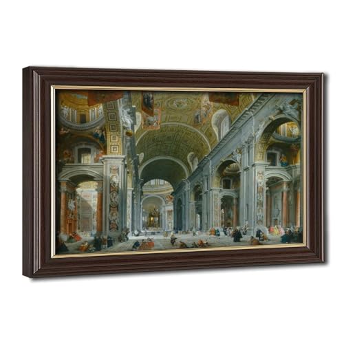 Toile Basilique Saint-Pierre Giovanni Paolo Panini 20x30 cm