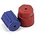 BASIKER R134a AC Caps 13mm and 16mm Car Air Conditioning System Charging Port Caps 5Pcs Red High and 5Pcs Blue Low