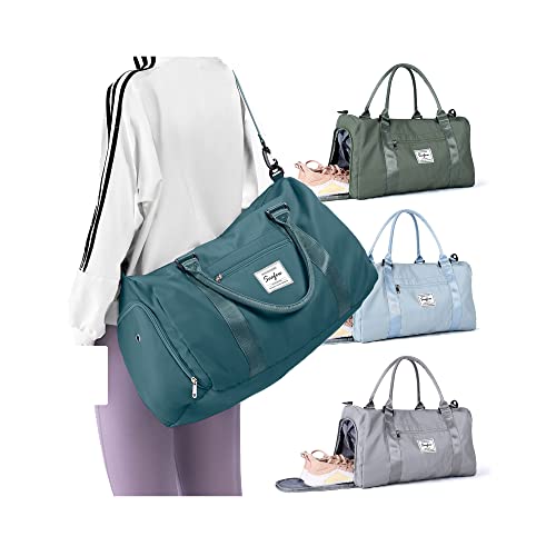 BJLFS Weekender Duffel Bags for Women Men, Travel Totes Bag for Airplane, Cute Sports Gym Dance Bag Overnight Luggage Bag with Wet Pocket Shoe Compartment, Carry On Hospital Bag for Labor and Delivery