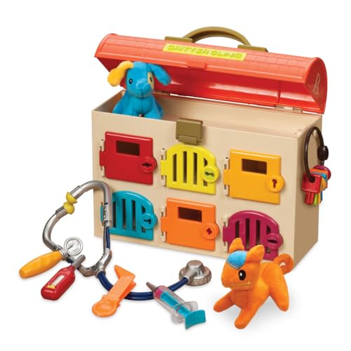 B. toys Tierarztkoffer für Kinder mit Kuscheltieren, Stethoskop, Spritze und mehr – Arztkoffer Tierarzt Spielzeug, Doktorkoffer Tierklinik ab 2 Jahren B. toys Tierarztkoffer für Kinder mit Kuscheltieren, Stethoskop, Spritze und mehr – Arztkoffer Tierarzt Spielzeug, Doktorkoffer Tierklinik ab 2 Jahren