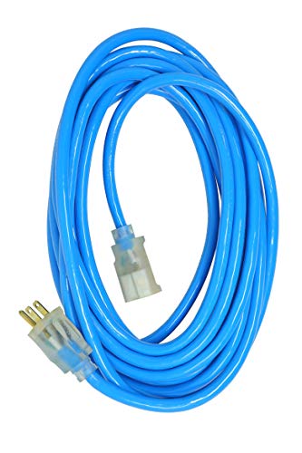 Woods 2437 25-Foot 12/3 Sjtw Cold Weather Extension Cord With Lighted End, Blue-Black #TOP1