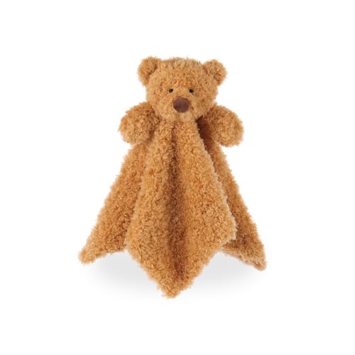Apricot Lamb Samt Bär Weiche Sicherheitsdecke Schmusetuch für Babys, Plüsch Schnuffeltuch, Beruhigungstuch für Baby Jungen und Mädchen, 35x35 cm