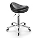 Lwjjby Podnoszenie taboret Obrotowy mobilny modny stołek fryzjerski siodełko krzesło robocze stołek kosmetyczny ergonomia