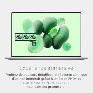 Dell XPS 13 Copilot+ PC 9345 Notebook InfinityEdge 13.4" FHD+, Snapdragon X Elite, Qualcomm Adreno Graphics, 16GB di RAM, SSD 512GB, Windows 11 Home, tastiera retroilluminata AZERTY francese