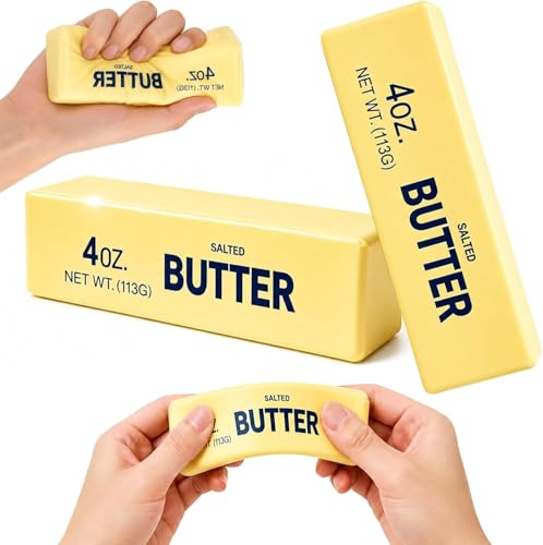 Giant Butter Squishy, Squishy Mantequilla Grande 2pcs,Juguete Antiestrés Suave Slow Rising,Pelota Antiestrés para Niños y Adultos,Fidget Toy Relajante,Regalo y Party Favor
