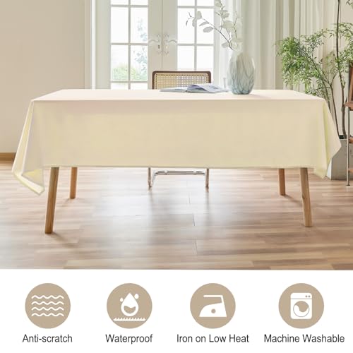 Image of AUSSPVOCT Textured Table Cloth Rectangle 60x84 Inch for Home Kitchen Decor