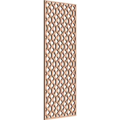 Image of Resort Decorative Pierced Fretwork Wood Wall Panels, 17 3 /8 inchW x 44 3 /8 inchH x 3 /8 inchT, Alder