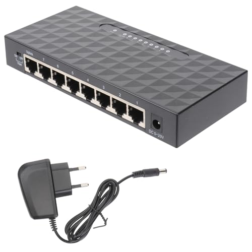 Commutateur Ethernet 8 Ports Manque de Prises RJ45 Solution Boîtier Homoyoyo Noir