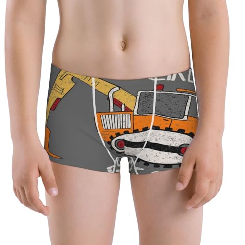 Boys' Cotton Boxer Brief Soft Underwear-I Like Big Digger