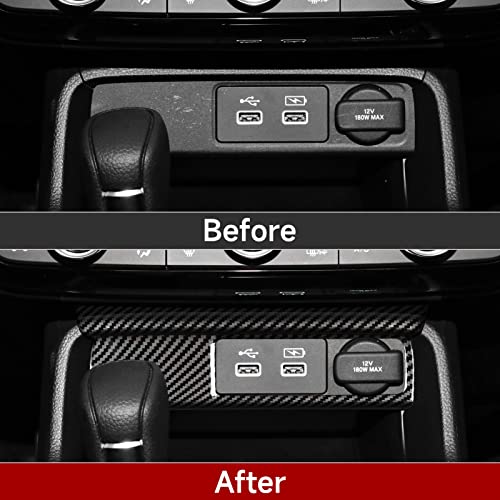 Image of Car Cigarette Lighter Cover Decals for 2022 2023 2024 2025 2026 Honda Civic 11th Gen Accessories ABS Carbon Fiber Stickers