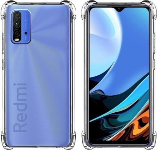 Image of BOXXO Flexible Back Cover for Mi Redmi 9 Power | Back Cover Transparent Clear Shockproof Case Four Corner Protection | Slim Protective Mobile Phone Cover for Mi Redmi 9 Power