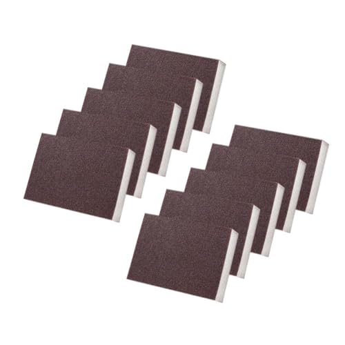 Paquete de 10 esponjas de carborundo, cepillo de esponja de esmeril, limpieza de óxido para quitar esponjas y macetas