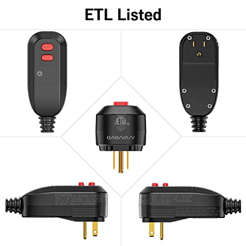 Oaonan Gfci Replacement Plug Assembly 10 Amp 3 Prongs, Waterproof, Ground Fault Circuit Interrupter Safety Plug For Power Pressure Washer, Hot Tub, Air Conditioner, Hair Dryer #TOP1