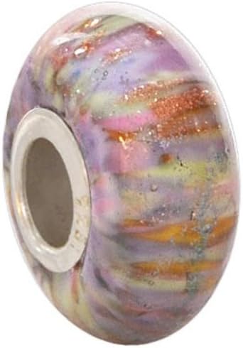 Fenton Art Glass Frosted Crocus Bead - Handmade Lampwork Glass USA Made Williamstown, West Virginia