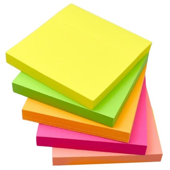 ECVV Sticky Notes 85x85mm/3.35 x 3.35 Inch| Bright Colors Self-Stick Pads | 5 Pads | Count 150 Sheets each | Pad Total 750 Sheets For Easy to Post Office | Home | Notebook