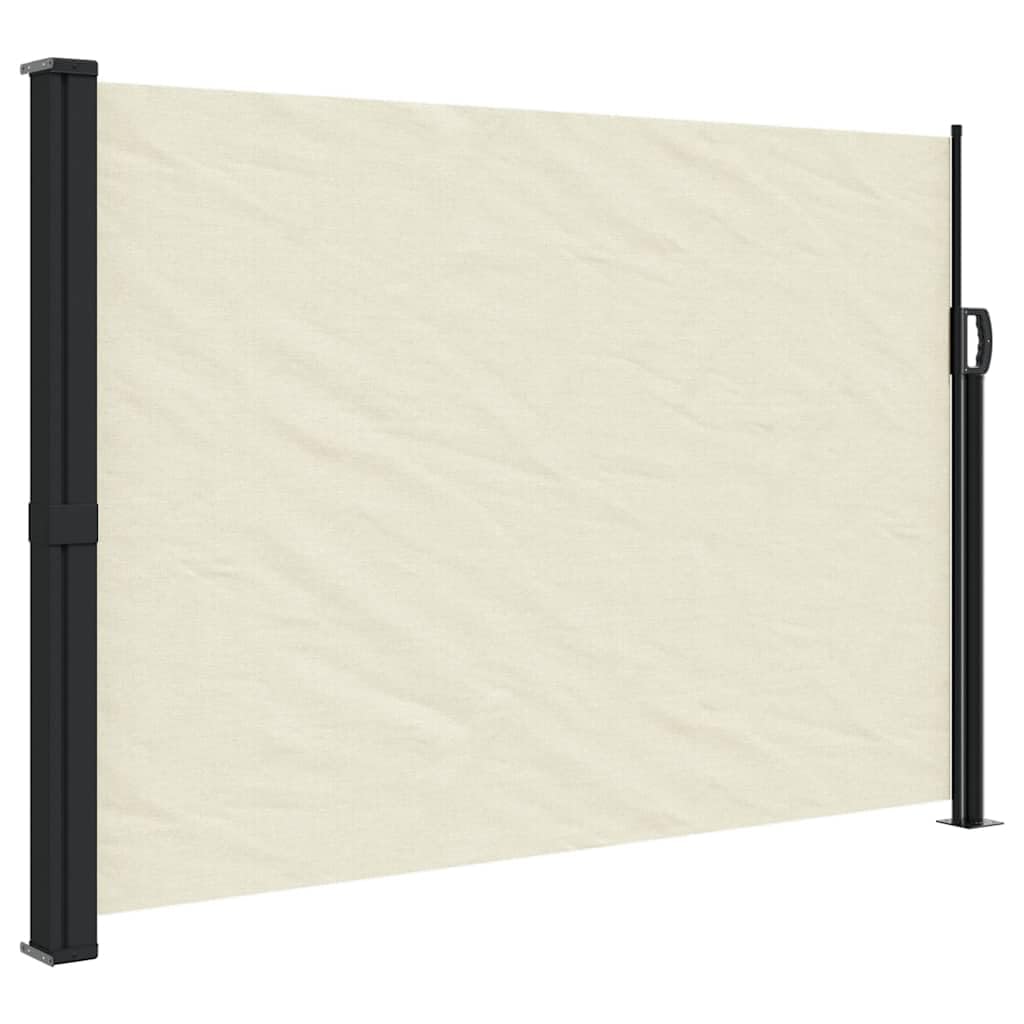 vidaXL Retractable Side Awning Cream - 140x500 cm Polyester PU-Coated Privacy Screen for Terrace, Balcony, Garden, Indoors/Outdoors — image 1