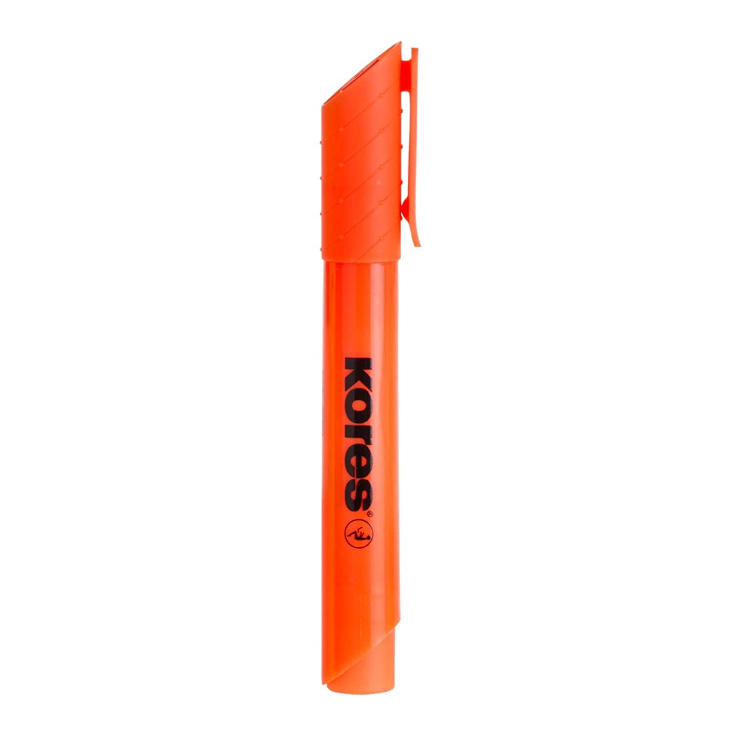 Kores - Orange Highlighter Pen - High Liner Plus, Fluorescent, Water Based-Ink Highlighter Pen with Ergonomic Shape - Stationery School Supplies, Office Supplies - 12 Pack