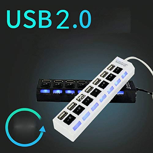 NewIncorrupt 7-poorts USB 2.0-adapter Hoge snelheid multi-interface hub Voeding aan/uit Onafhankelijke schakelaar… - Image 6