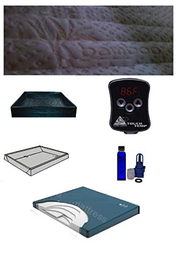 Queen soft side water bed mattress with bamboo cover and 95% wave…