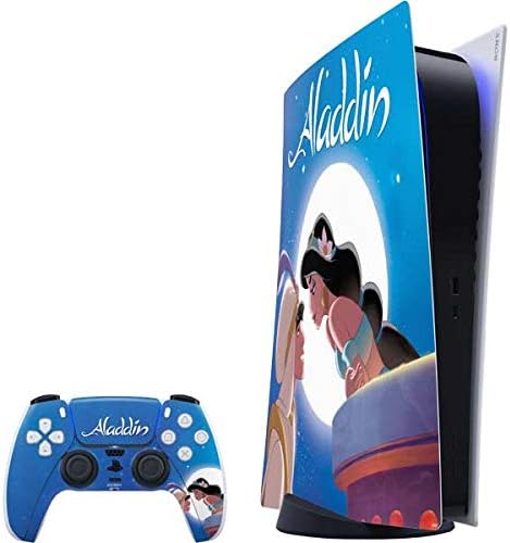 Skinit Decal Gaming Skin Compatible with PS5 Digital Edition Bundle - Officially Licensed Disney Princess Jasmine Sketch Design