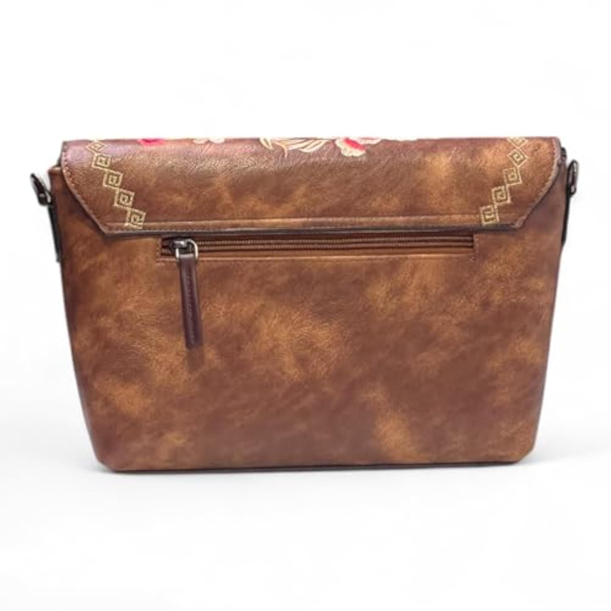 PU Leather Embroidery Crossbody Bag for Women, Elegant Handbag