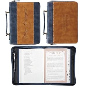 Christian Art Gifts Bibelhülle Marineblau Braun