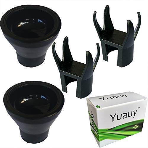 Yuauy 2 Stück Te-Saugnapf + 2 Stück 4-Krallen-Golfball-Retriever Greifer Pick Up Back Saver Claw Put On Putter Grip