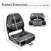 GYMAX Boat Seats, 2 Pack Folding Low Back Boat Seats with Stainless Steel Screw Included, Fold-Down Boat Captain Chairs for Fishing Yachts (Black and Grey)