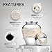 Brass Mother of Pearl Large Cremation Urns for Human Ashes Adult Size Male Female Funeral Memorial Urns for Mom Dad Son Men Women with Secured Lid Silver Finish 9