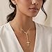 Easter Basket Stuffer Infinity Cross Necklace for Women, 14K Gold Plated Necklace Unique Trendy Cross Pendant Jewelry, Non Tarnish & Waterproof Christian Jewelry - First Communion Confirmation Easter Gifts
