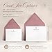 Curio Press Personalized Stationery Set, Custom Note Cards with Name & Monogram, Personalized Thank You Cards with Envelopes, Personalized Note Cards Handmade Stationery Cards - Outline Mono Flat