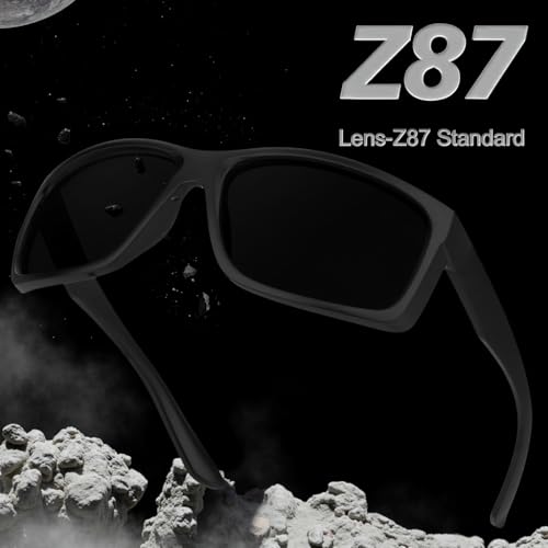 WISTON XXL Z87 Sunglasses for Men Women Fit Big Heads Sun Glasses UV400 Protection TR90 Frame Wide Square Sunglasses Z82423