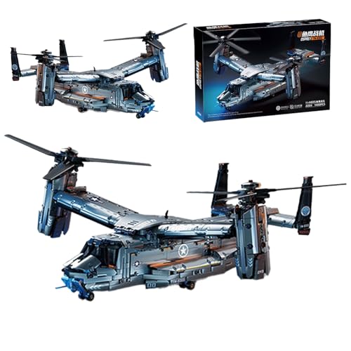 JOMIOD Osprey Transport Helicopter Building Blocks V-22 Osprey Tiltrotor Model 1890+ Pieces of Precision for Adult Military Builders & Collectors
