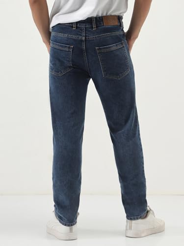 Image of Urbano Fashion Men's Slim Fit Washed Denim Jeans Stretchable