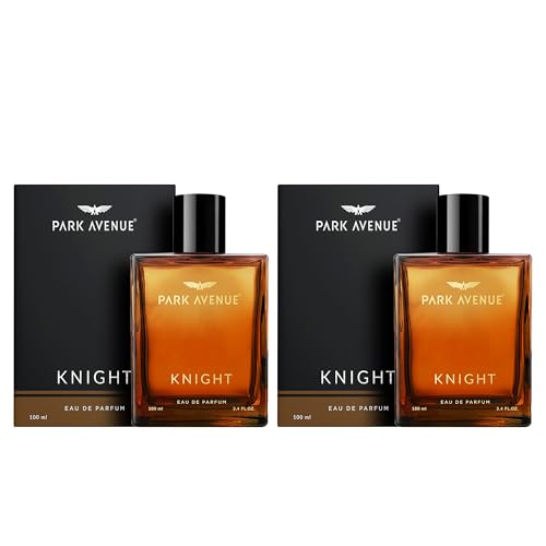 Image of Park Avenue Luxury Perfume Gift Set for Men | 2 x 100ml | Knight | Long Lasting EDP | Bergamot | Black Pepper | Sweet Orange | Geranium | Premium Fragrance