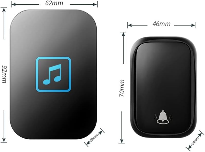 Home Wireless Doorbell 150M Remote No Battery Button Receiver Call Ring Bell