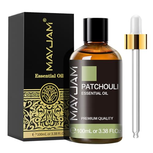 MAYJAM Huile Essentielle de Patchouli 100ML de Haute Qualité pour Diffuseur, Humidificateur, DIY, Home, Wardrobes