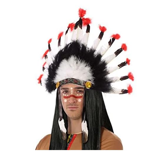 ATOSA plumas indio carnaval hombre adulto