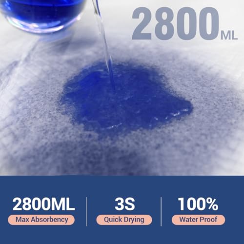 Image of MKISS Extra Large Waterproof Bed Pads 40 inch x 36 inch(50 Count), Disposable Super Absorbent Heavy Duty Incontinence Underpads, Thicken Chucks Pads for Adults, Children, Babies, Elderly and Pets