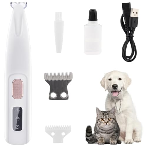 Binnan Recortadora de Patas de Perro, Cortapelos para Perros, Maquina Cortar Pelo Perros, Silencioso Cortapelos para Perros para perros, gatos, pata, ojos