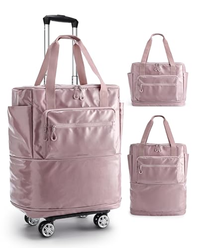 BAGSMART Expandable Rolling Duffle Bag