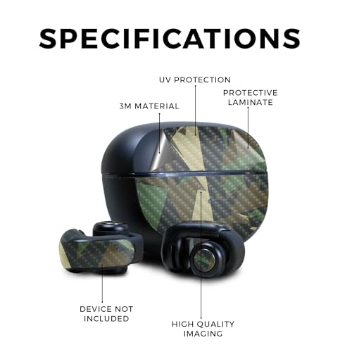 Image of Carbon Fiber Headphone Skin Compatible with Bose Ultra Open Earbuds - Polygonal Camo - Premium 3M Vinyl Protective Wrap Decal Cover - Easy to Apply | Crafted in The USA by MightySkins