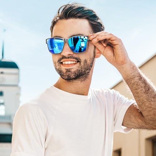 Image of URUMQI Polarized Sunglasses Fit Over Glasses for Men Women, Oversized Square Sun Glasses UV400 Protection