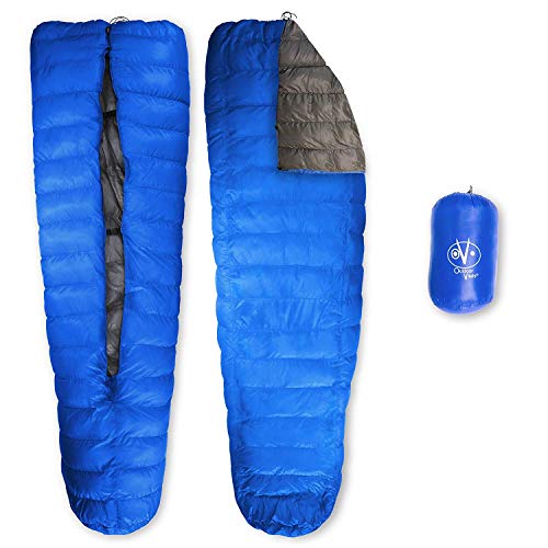 Outdoor Vitals LoftTek 30 Degree Ultralight Backpacking TopQuilt for Use in Hammock or on Pad (Blue, Regular)