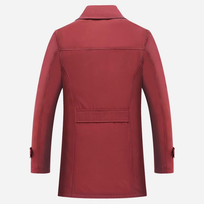 Generico Trench Uomo, Cappotto Mod Di Media Lunghezza Monopetto Con Revers, Giacca Con Tasche, Classico Spesso, Casual Da Lavoro, Elegante, Vestibilità Aderente, Soprabito