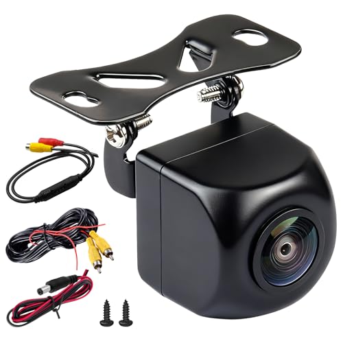 Rückfahrkamera 1080P AHD mit 170° Weitwinkel, Nachtsicht & IP68 Wasserdicht – universelle Auto-/LKW-Kamera, einfache Montage nahe Nummernschild, kompatibel mit AHD Displayern und Headunits